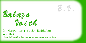 balazs voith business card